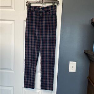 Hollister Women’s Ultra High Rise Stretch Plaid Trousers Size XS